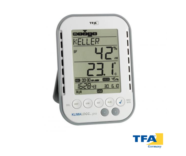 Datalogger profesional KLIMALOGG PRO con termohigrómetro y reloj 30.3039.IT