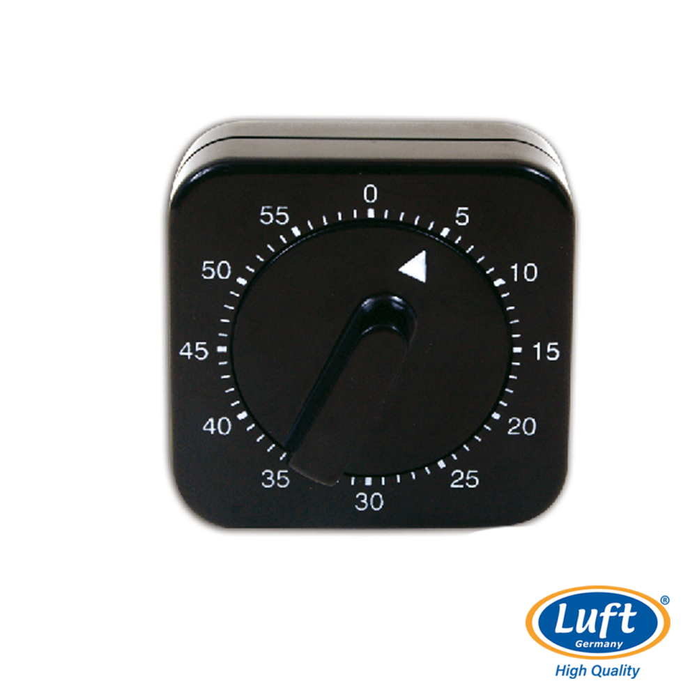 Timer mecánico de metal, negro TI204N