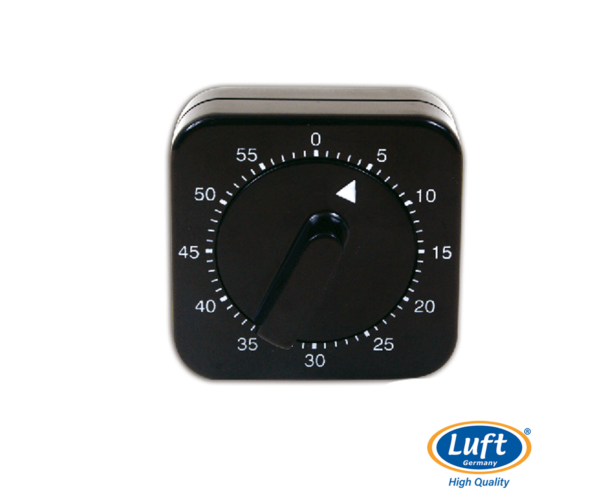 Timer mecánico de metal, negro TI204N