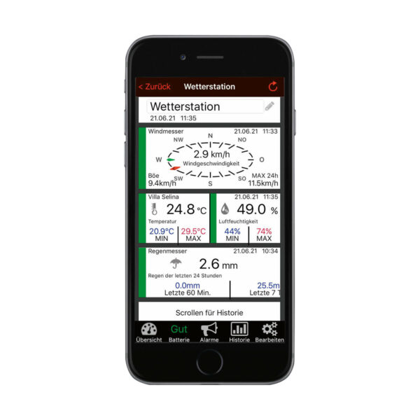Estación Meteorológica Digital interior / exterior con transmisor de clima, lluvia y viento WEATHERHUB,  31.4005.02, alcance 100m, 3 sensores incluidos, admite hasta 50 sensores. - Imagen 9