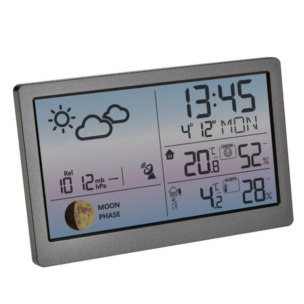 Estación Meteorológica Digital Luna Sky interior / exterior 35.1169.10  Sensor remoto con alarma, 30m de alcance, incluye 1 sensor, admite hasta 3 sensores - Imagen 3