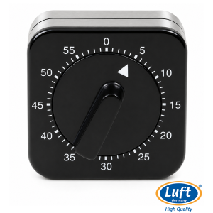 Timer mecánico de metal, negro TI204N